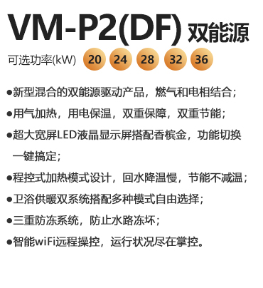 瑞馬VM-P2（DF）雙能源壁掛爐